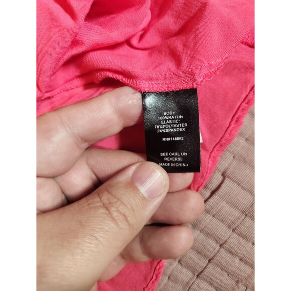 Torrid Slub V-Neck Smocked Babydoll Tank Rouge Red Plus Size 2X - Picture 4 of 6